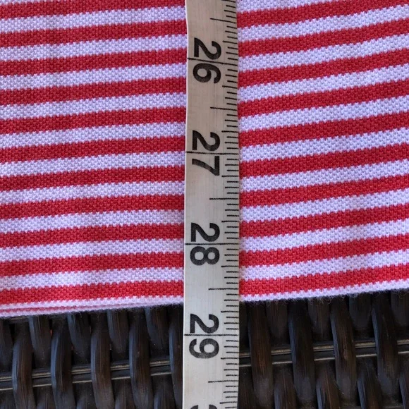 LACOSTE Men’s Coral & White Micro-Stripe Cotton Pique Knit Shirt - Size EU6/US L - Picture 11 of 12